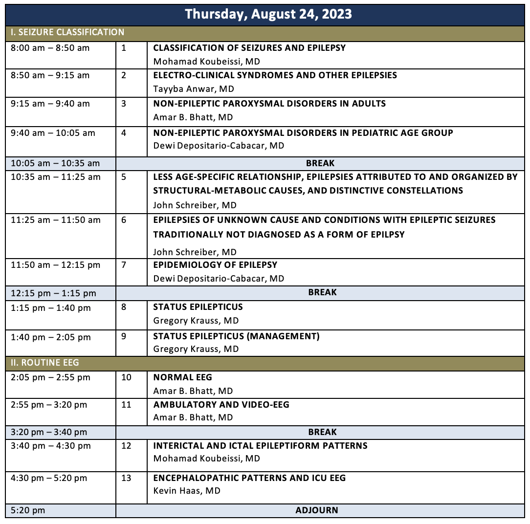 Schedule Day 1